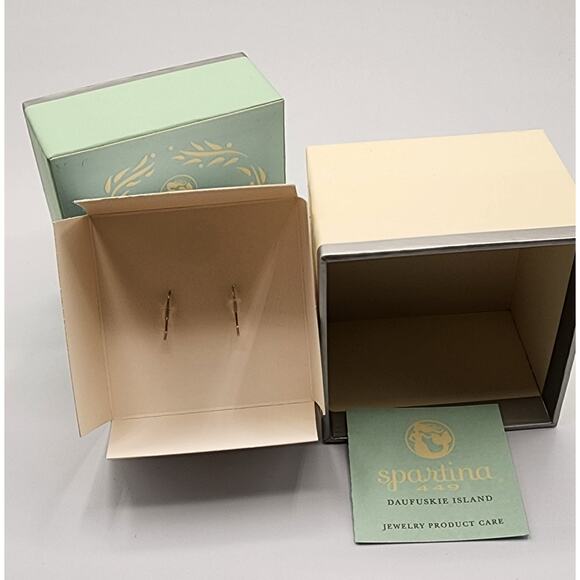 Spartina 449 Sea La Vie “Dance” Drop Earrings Crystal Rhodium Plated NIB - Picture 4 of 4